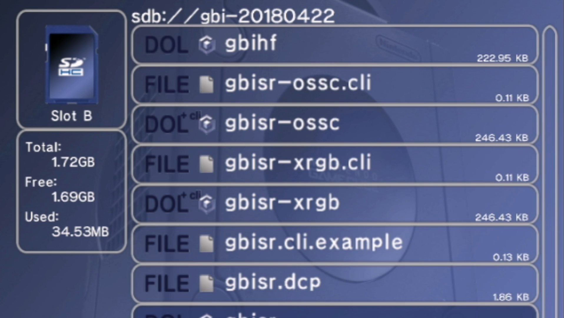 Gamecube Loading GBI